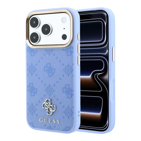 Guess iPhone 18 Pro Hoesje harde behuizing - MagSafe - Peony - HS - 4G - klein logo Lichtblauw