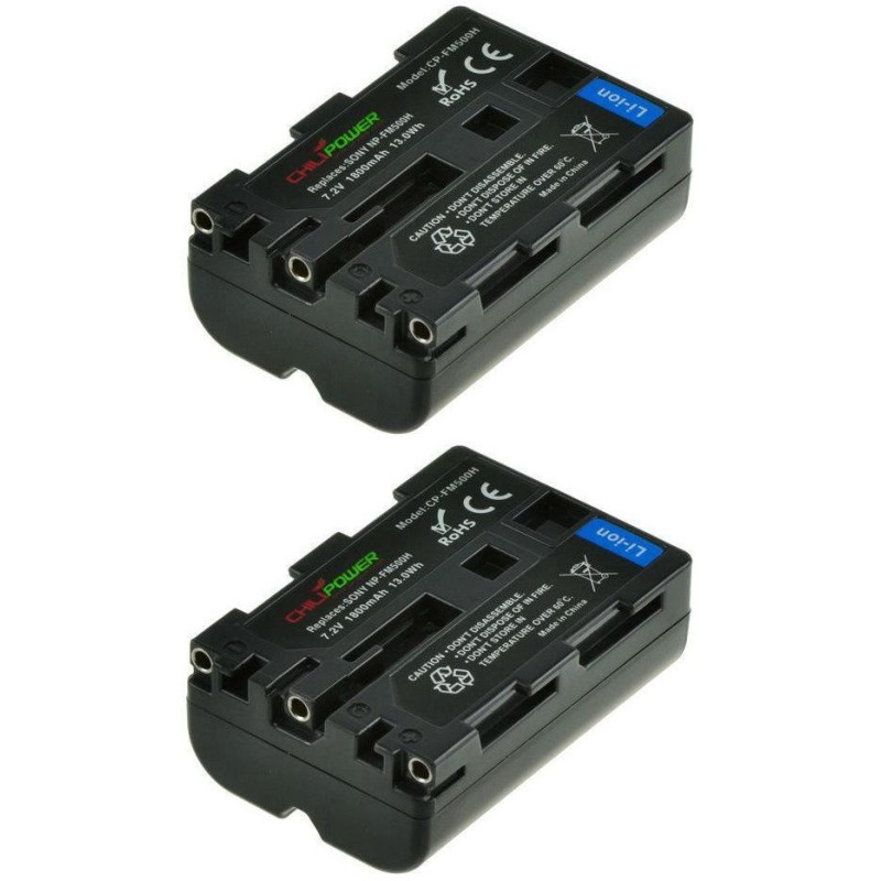 ChiliPower NP-FM500H accu voor Sony - 1800mAh - 2-Pack