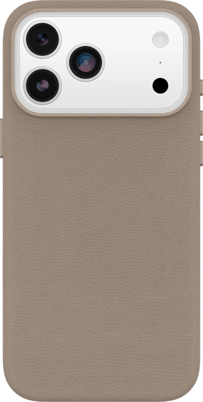 OtterBox Symmetry iPhone 17 Pro Max Back Cover met MagSafe Magneet Leer Grijs