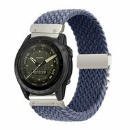 Braided nylon band met parachute sluiting - Blauwgrijs - Garmin Fenix 7X / 6X / 5X