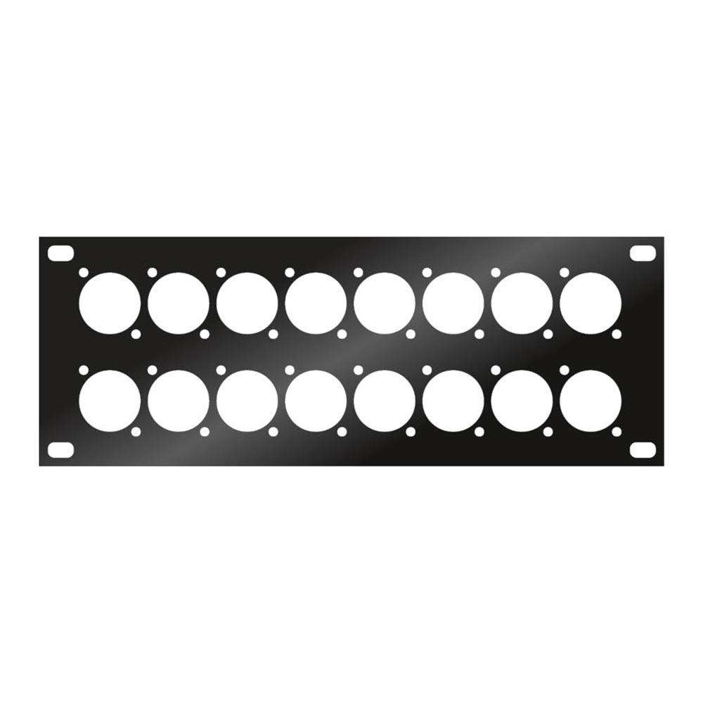Audio Metalz SBP16D stageboxplaat 16x D-size