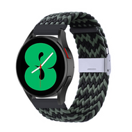 Braided nylon bandje - Groen / zwart - Huawei Watch GT 6 / GT 7 / GT 6 pro / GT 7 pro - 46mm