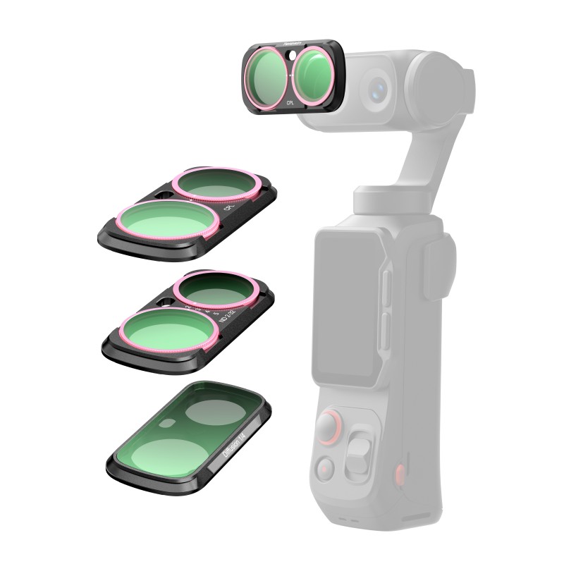 Telesin filter-kit CPL+VND+Black Mist voor Insta360 Luna Ultra met magnetische bevestiging
