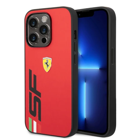 Ferrari iPhone 14 Pro Hardcase Backcover - Big SF Logo - Rood