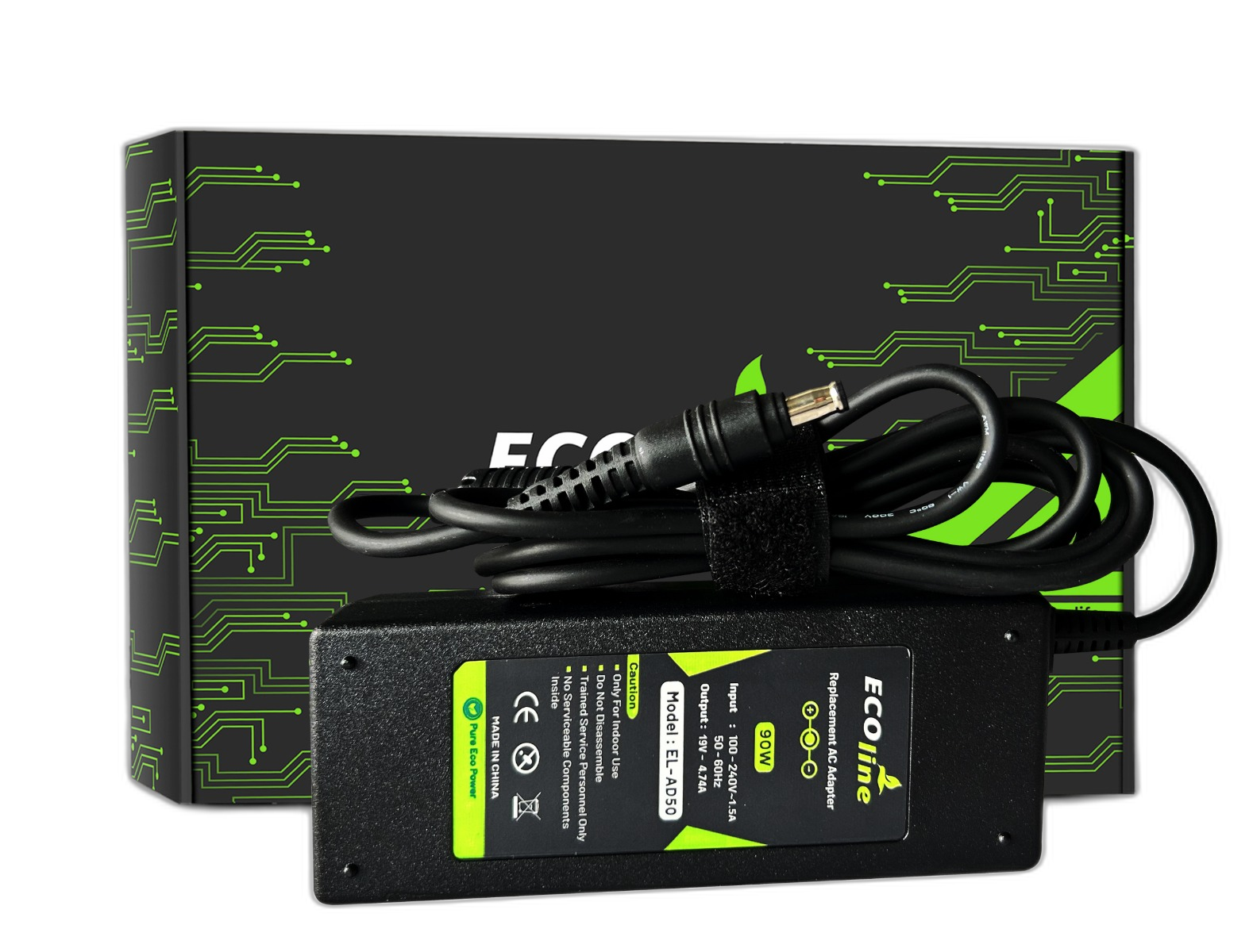 EcoLine - Oplader / AC Adapter - Compatibel Met De Samsung NP-P50 NP-P60 NP-M70 Pro R510 R530 R540 R580 RV511 - 19V 4.74A 90W