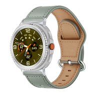 Classic leren band - Grijs - Samsung Galaxy Watch 8 - 40mm / 44mm