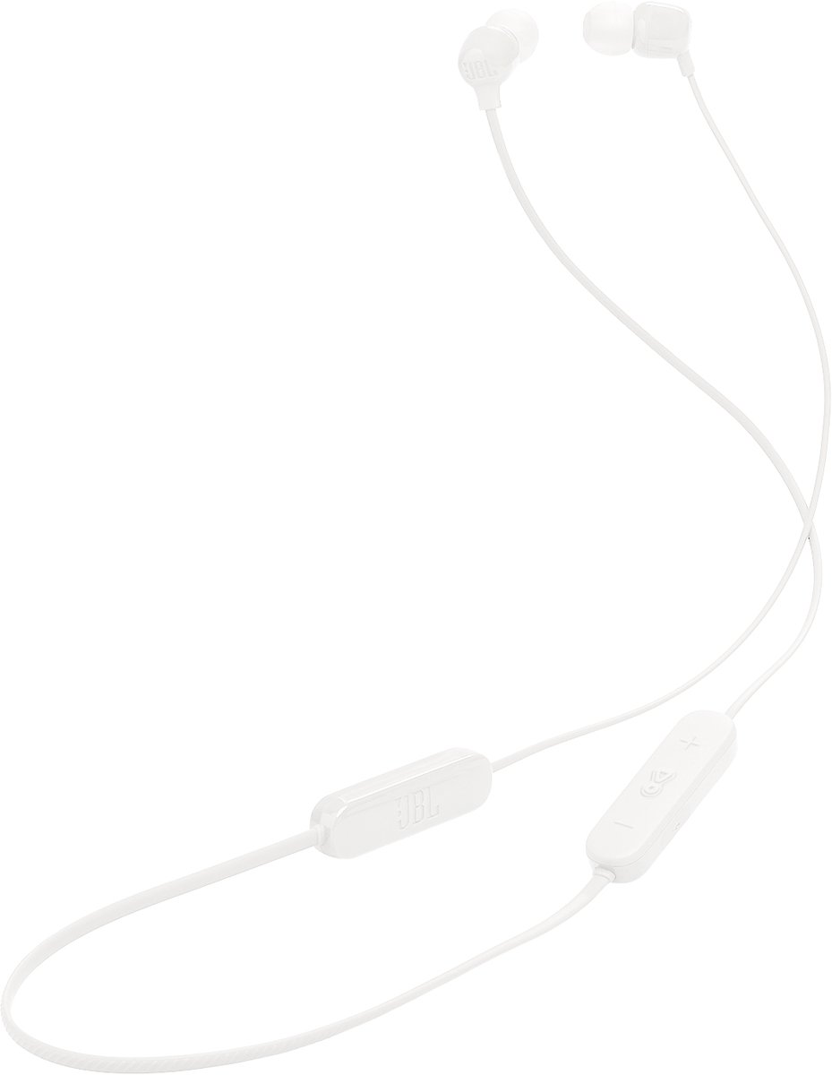 JBL Tune 135BT - Bluetooth Oordopjes Draadloos - In-ear - Oortjes met Kabel - 16 uur speeltijd - JBL Pure Bass - Wit