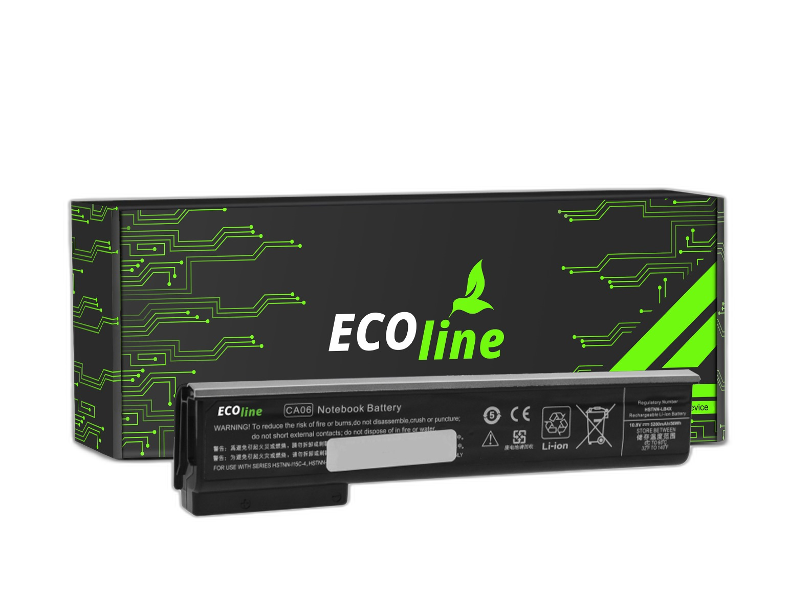 EcoLine - CA06 CA06XL Batterij Compatibel Met De HP ProBook 640 645 650 655 G1 / 11.1V 5200mAh