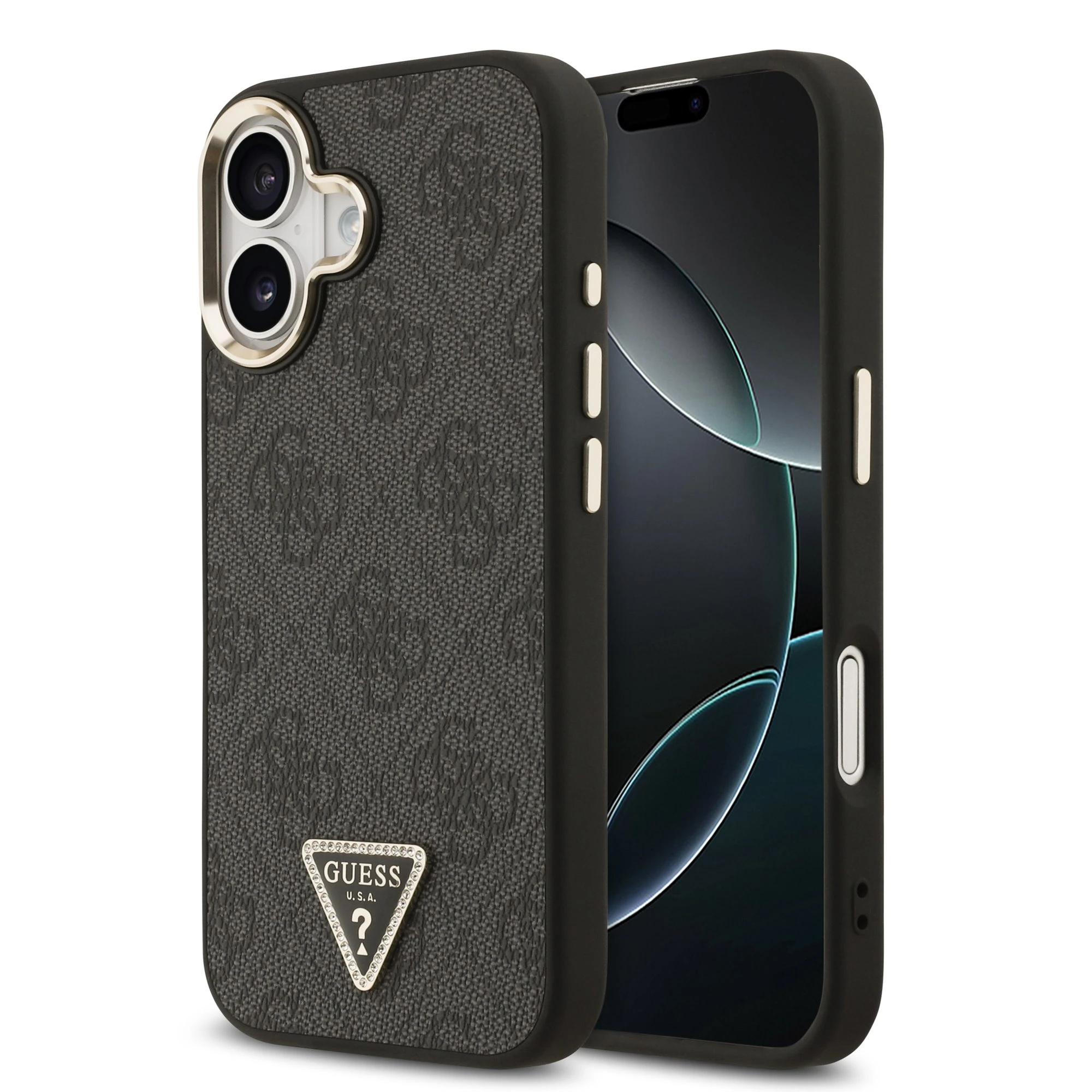Guess 4G Triangle Logo iPhone 17 hoesje met MagSafe - Grijs