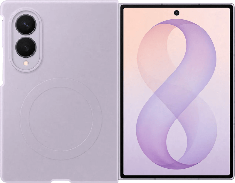 Samsung Galaxy Z Fold 8 Siliconen Back Cover met Magneet Paars