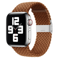 Braided nylon bandje - Bruin - Geschikt voor Apple Watch 38mm / 40mm / 41mm / 42mm
