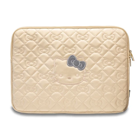 Hello Kitty Quilted Bows Laptophoes voor 14 inch apparaten - goud