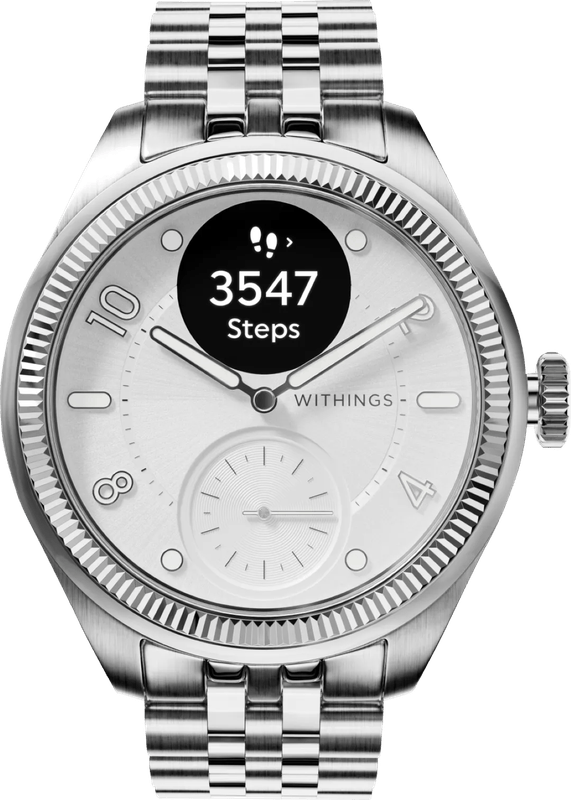 Withings ScanWatch Nova Brilliant Titanium Zilver 39mm