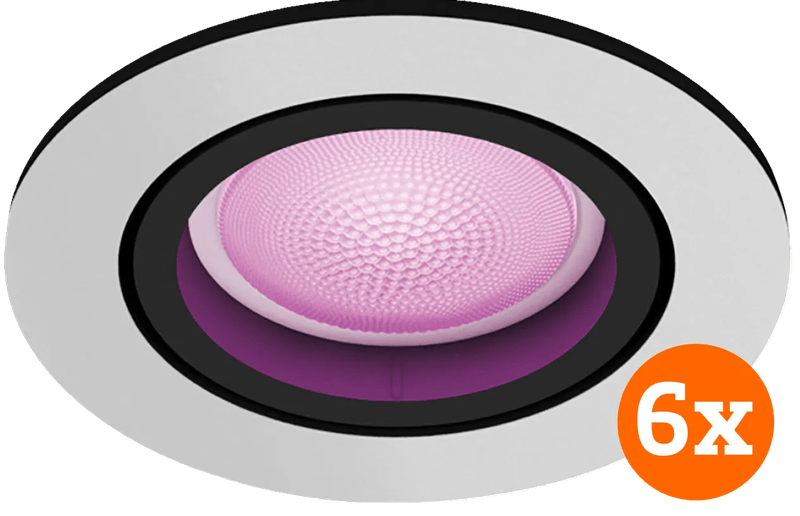Philips Hue Centura inbouwspot White and Color - rond - Aluminium - 6-pack
