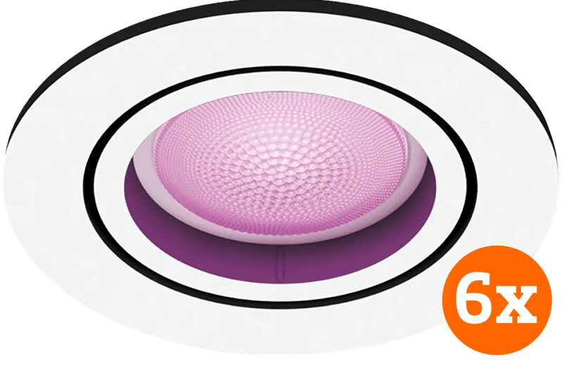 Philips Hue Centura inbouwspot White and Color - rond - Wit - 6-pack