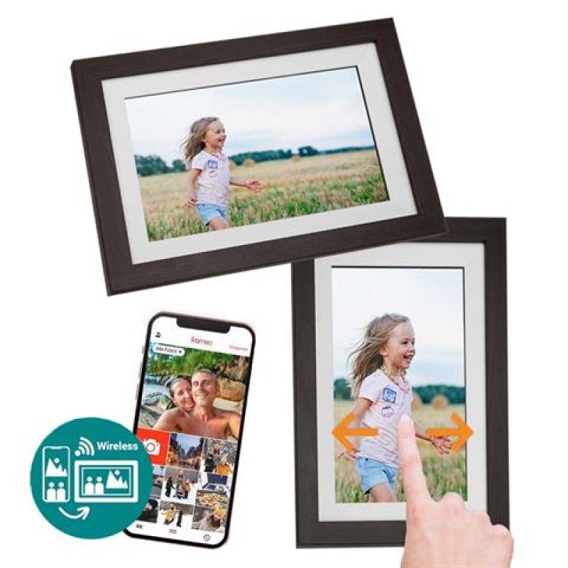 Frameo Digitale Fotolijst WiFi versie - Bruin - 10.1 Inch
