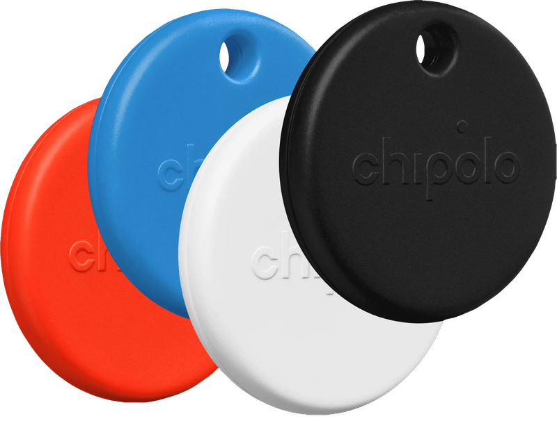 Chipolo POP 4-Pack Zwart, Wit, Rood, Blauw