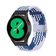 Braided nylon bandje - Blauw / wit - Huawei Watch 4 (pro) / 3 (pro) / Ultimate / Ultimate 2