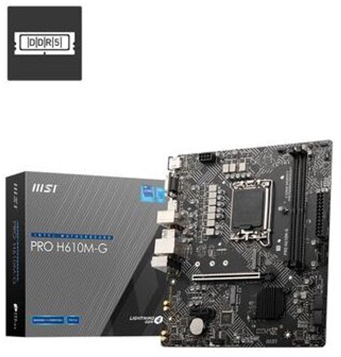 MSI PRO H610M-G - Moederbord - Socket LGA 1700 - Micro-ATX - Intel H610 chipset - DDR5