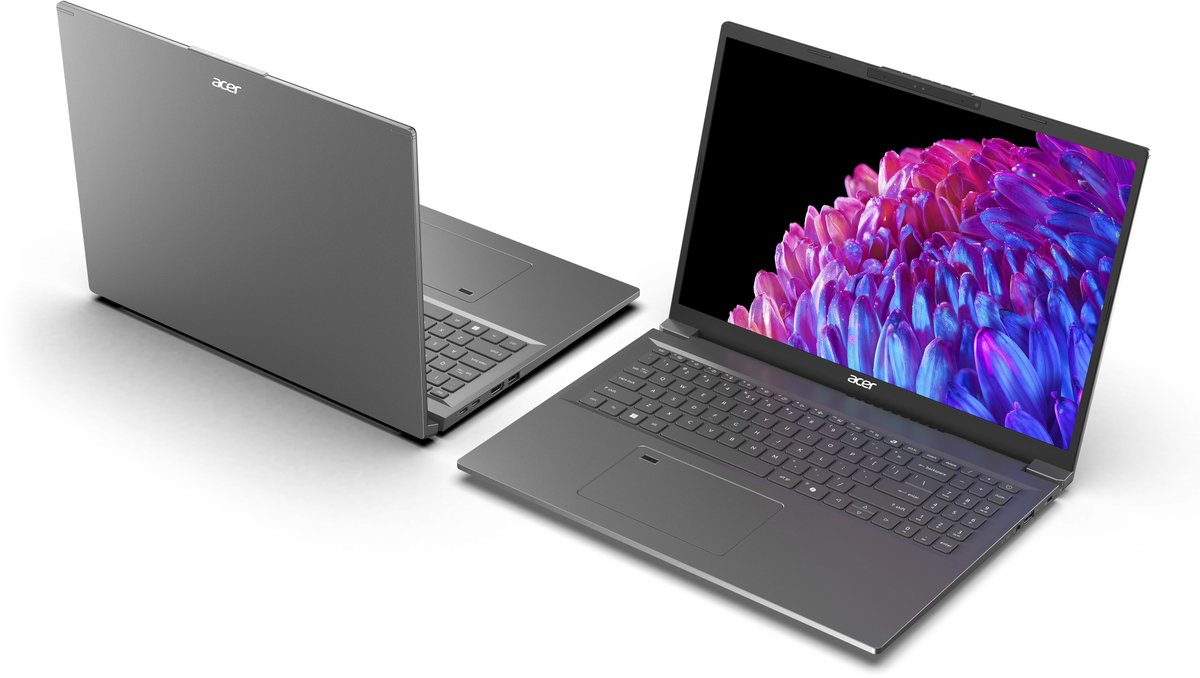 Acer Aspire 16 A16-71M-507Q - Laptop - 16 inch 2K OLED - Core Ultra 5 - 16GB - 512GB SSD - Verlicht toetsenbord - Grijs