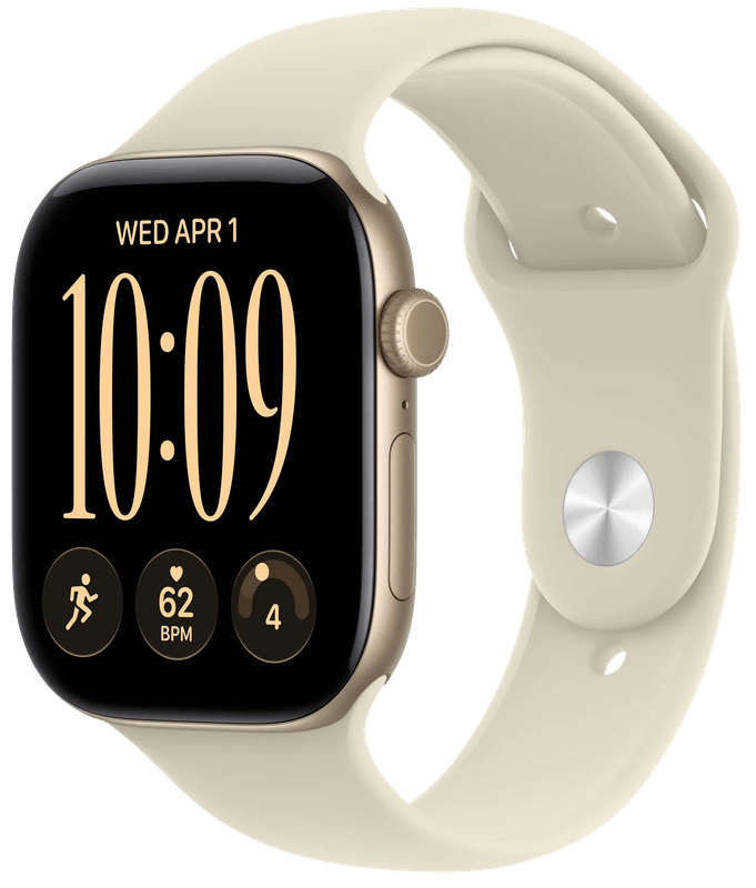 Apple Watch Series 12 46mm Goud Sportband M/L