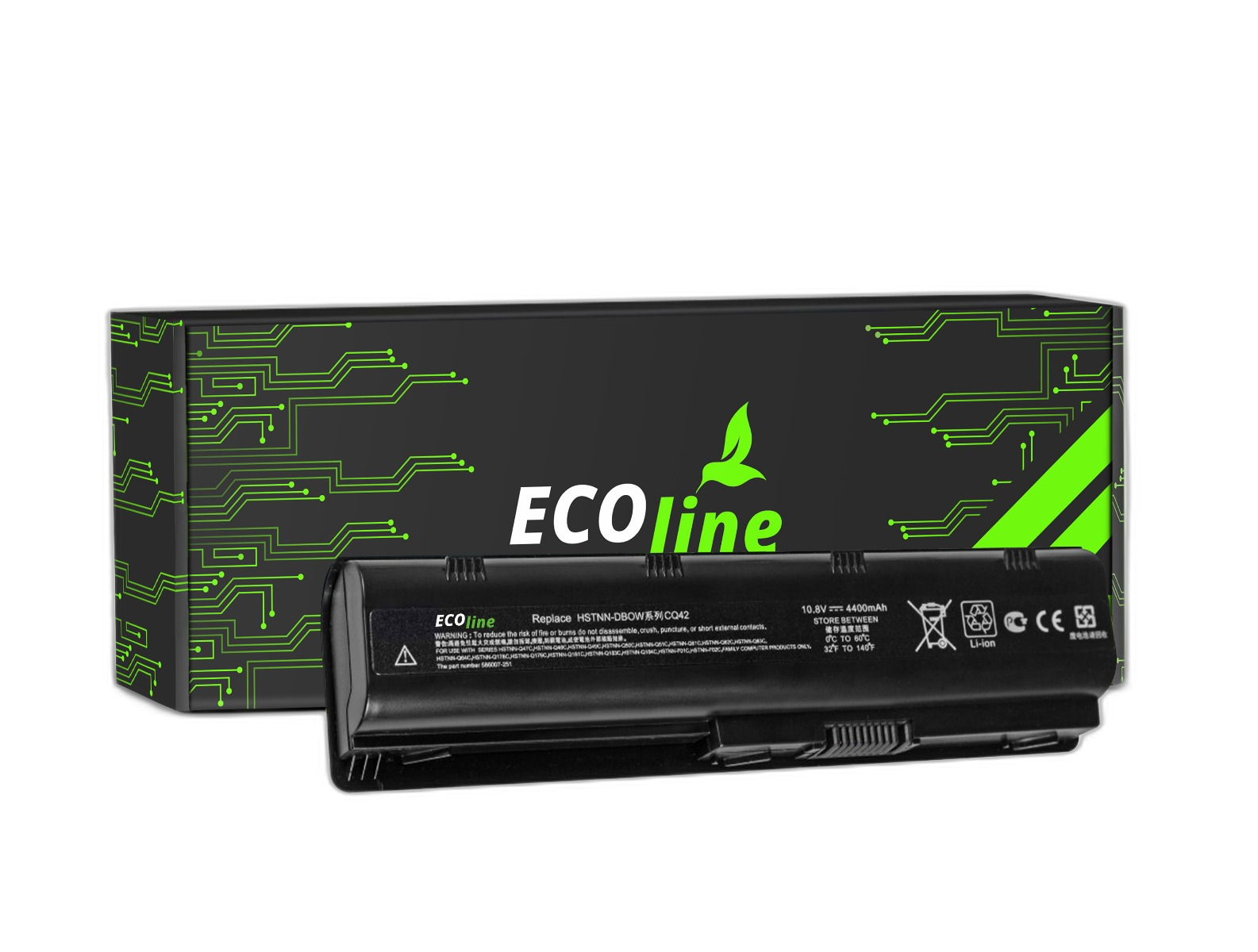 EcoLine - MU06 Batterij Compatibel Met De HP 635 650 655 2000 Pavilion G6 G7 / 11.1V 4400mAh