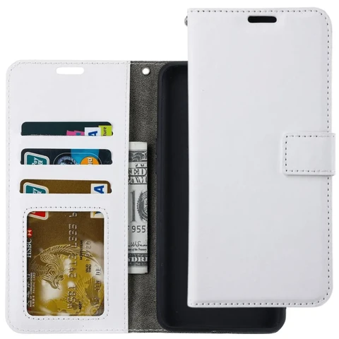 Huawei Nova 4 Hoesjes - Bookcase Portemonnee Hoes - Pasjeshouder - Magneetsluiting - Wit