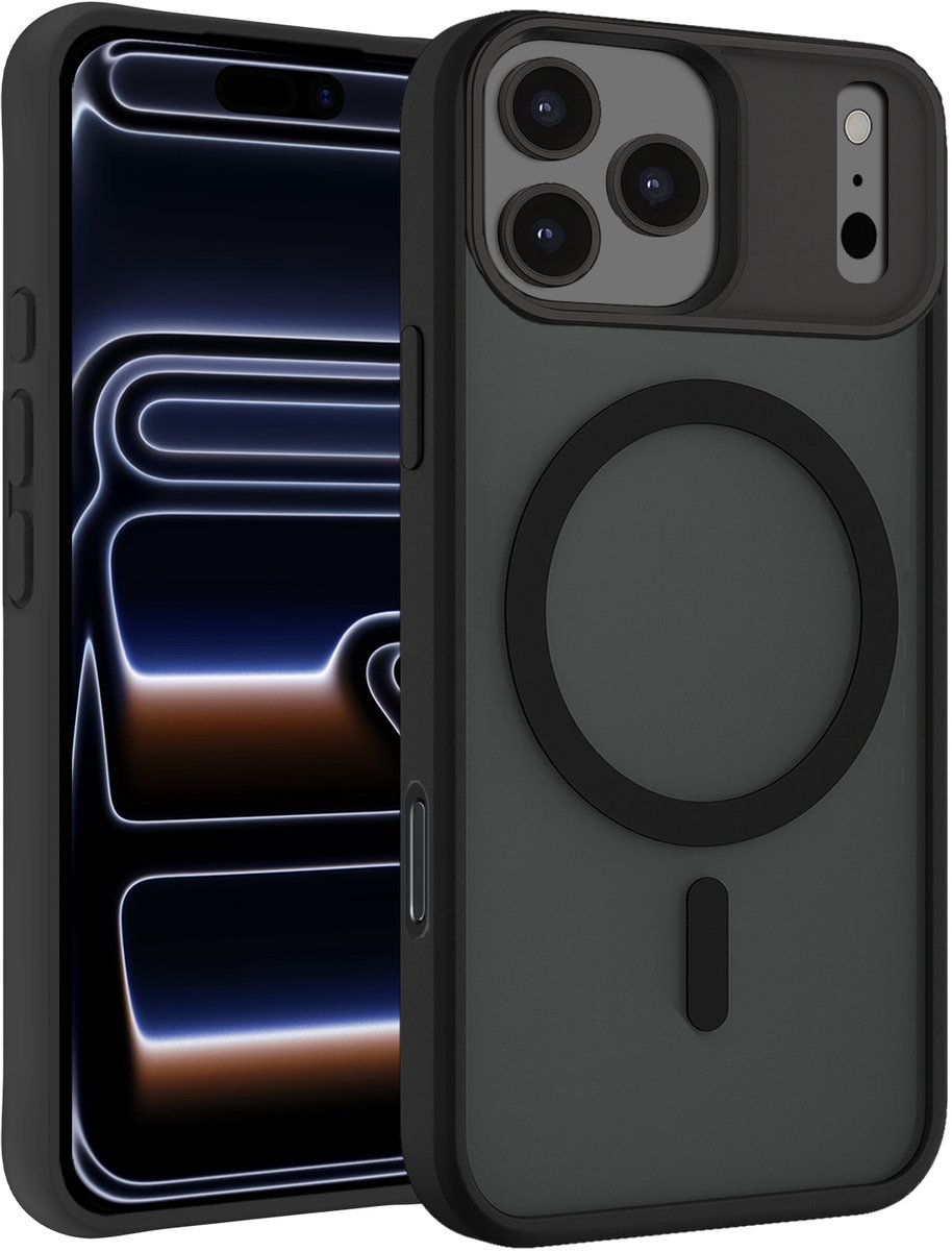 Hoesje - Geschikt voor Apple iPhone 17 Pro Max / 18 Pro Max - Magsafe Compatible - Sterk & Shockproof - Back Cover - Telefoon Hoes Shockproof - Shock Proof Case - Telefoonhoes - Zwart