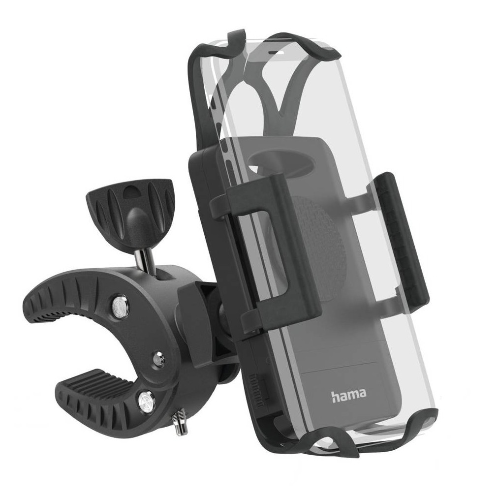 Hama Smartphonehouder fiets 50-90mm 360ø roteerbaar Telefoonhouder Zwart