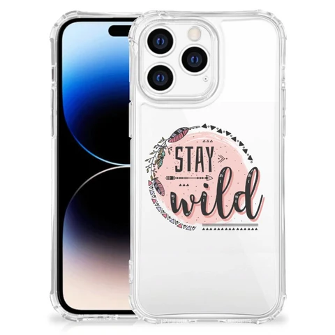 Apple iPhone 14 Pro Max Stevig | Bumper Hoesje | Boho Stay Wild