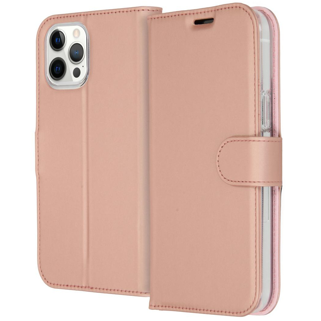 Accezz Wallet Case voor Apple iPhone 12 Pro Max Telefoonhoesje Roze