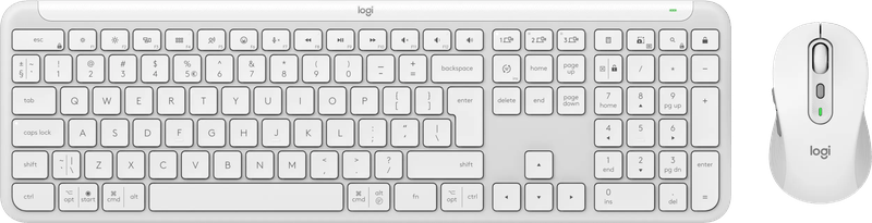 Logitech MK950 Signature Slim Draadloze Toetsenbord en Muis Combo Qwerty Wit