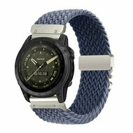Braided nylon band met parachute sluiting - Blauwgrijs - Garmin Fenix 9 / 9 pro - 43mm