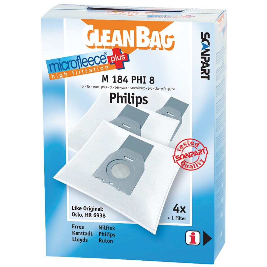 Cleanbag Philips Oslo+ HR6938 Stofzak Wit