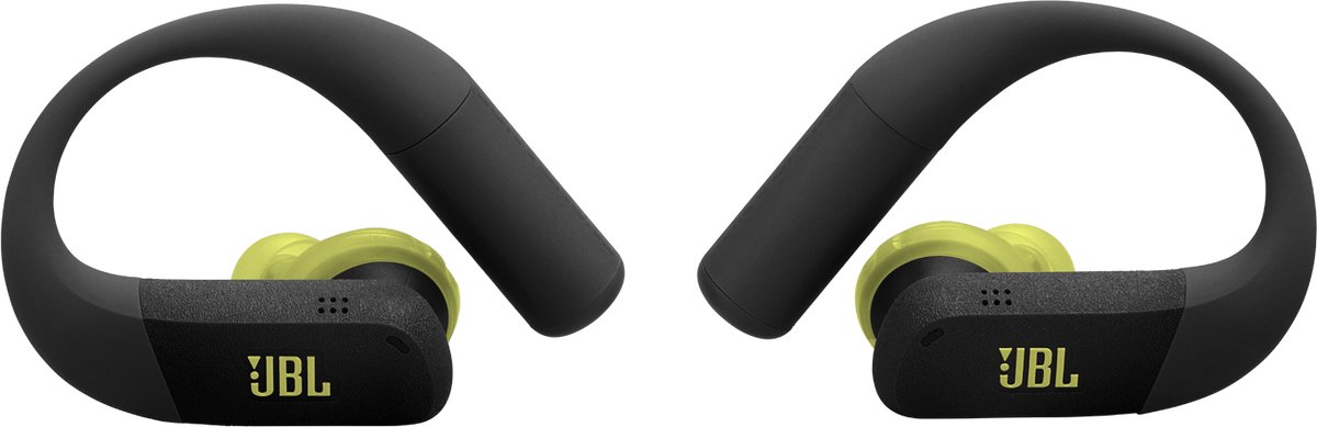 JBL Endurance Peak 4 - Sport Oordopjes - Draadloos Bluetooth - In ear - Oortjes met Oorhaak - Hardlopen - 48 uur - IP68 - Waterbestendig - Zwart & Lime