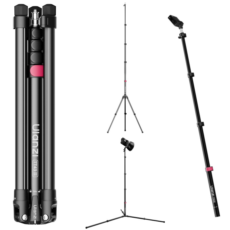 Ulanzi TT43 II lampstatief 210cm met afneembare middenzuil en tilt head