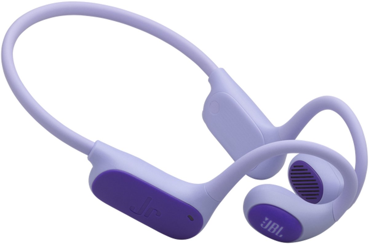 JBL Junior Free - Kinderkoptelefoon Draadloos - Bluetooth - Kindveilig Volume - Open ear - 20 uur - Paars