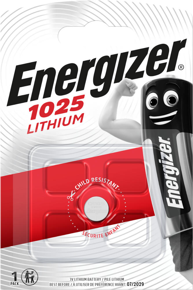 Energizer CR1025 lithium 3V batterij