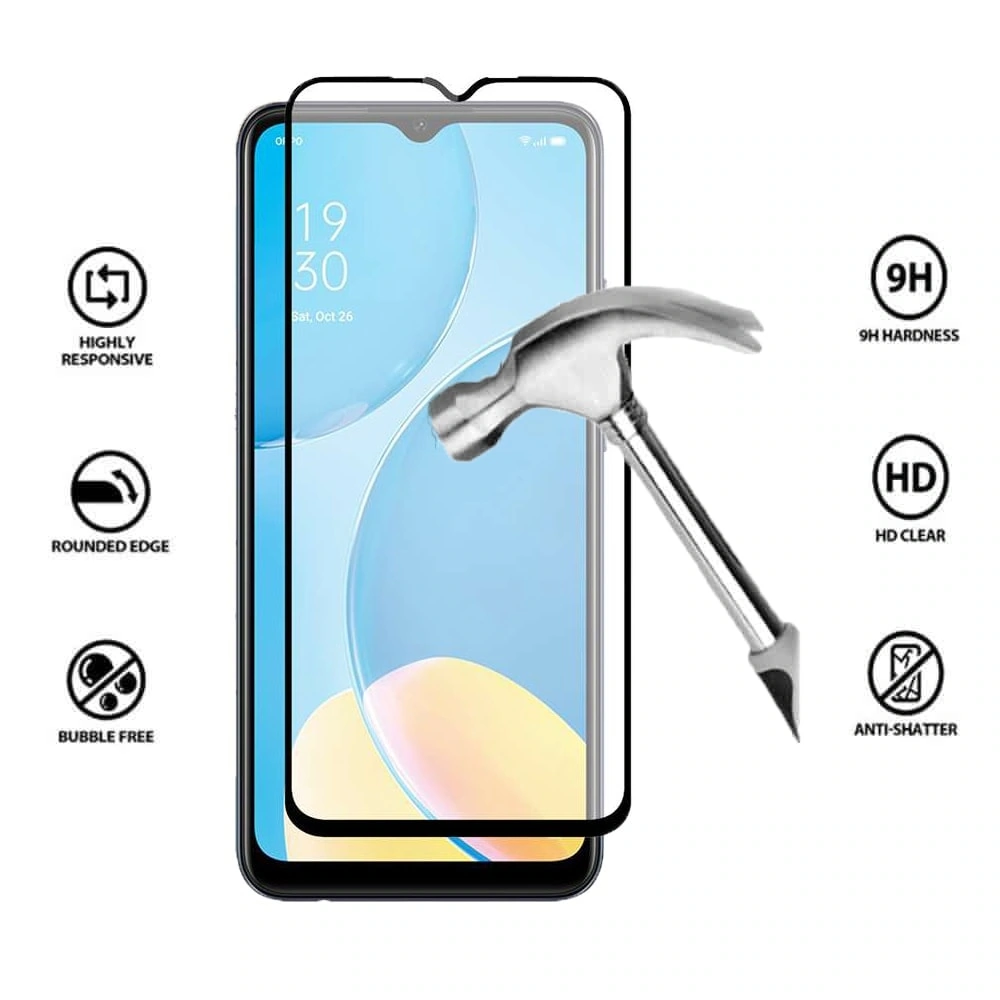 Full Cover Tempered Glass Screen Protector OPPO A15