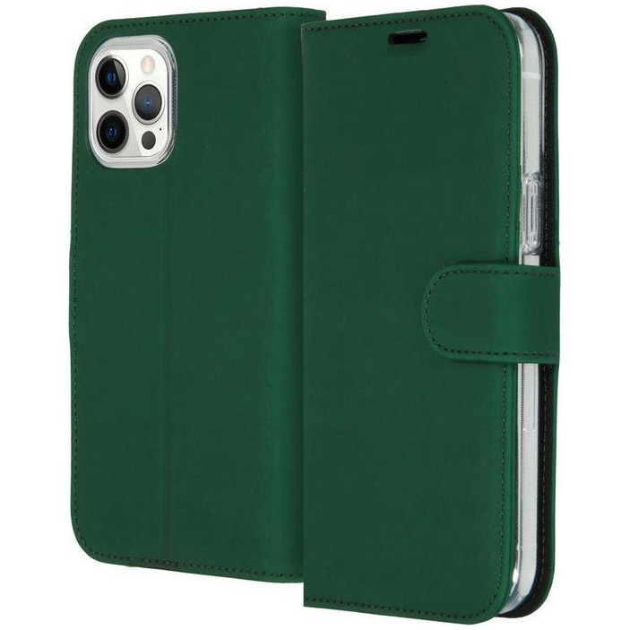 Accezz Wallet Softcase Bookcase iPhone 12 Pro Max Telefoonhoesje Groen