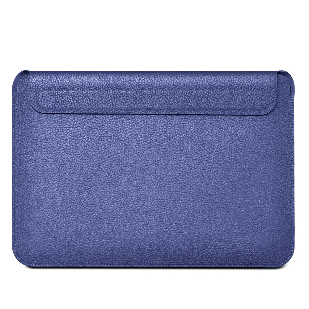 Genuine leather MacBook sleeve 13.3 inch - Blauw