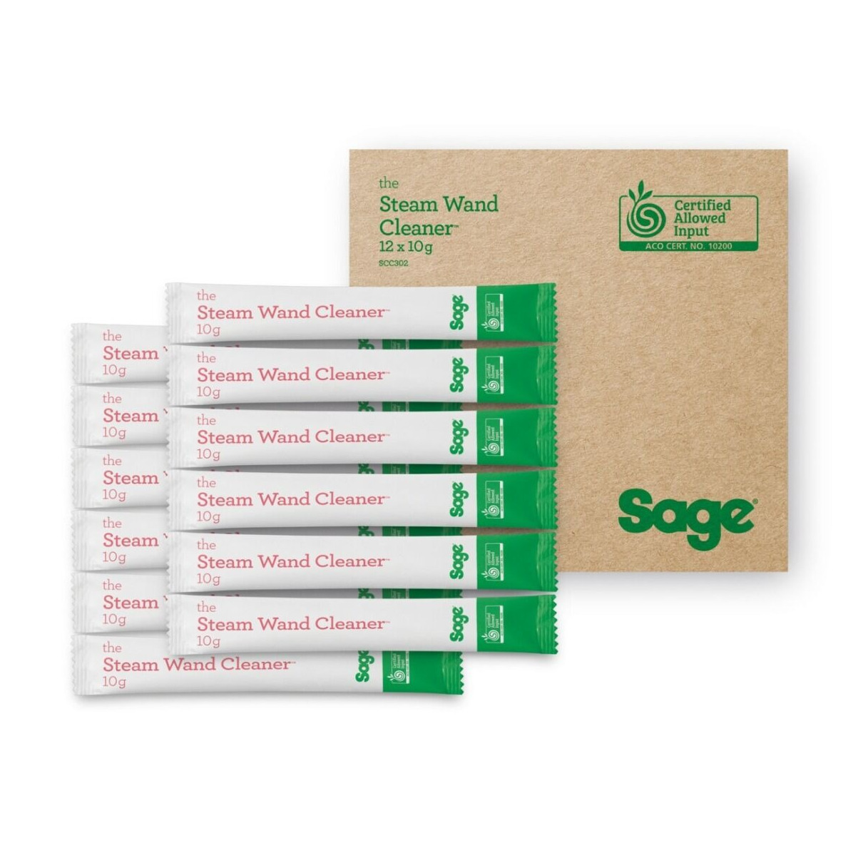 Sage Organic Stoompijp-reiniger SCC302NEU0ZEU1 - 12-pack Koffie accessoire