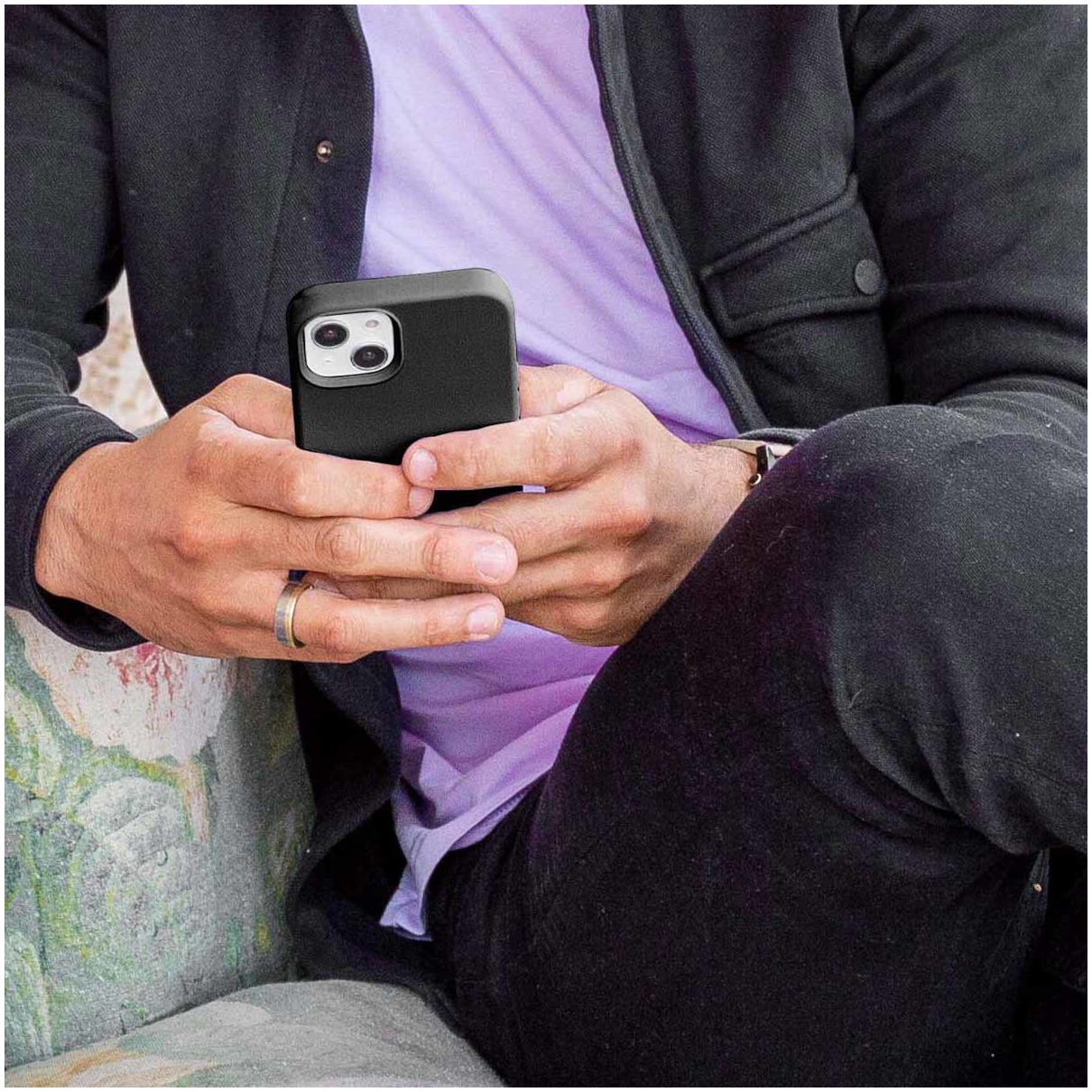 Accezz Liquid Silicone Backcover met MagSafe voor Samsung Galaxy S25 Plus Telefoonhoesje Zwart