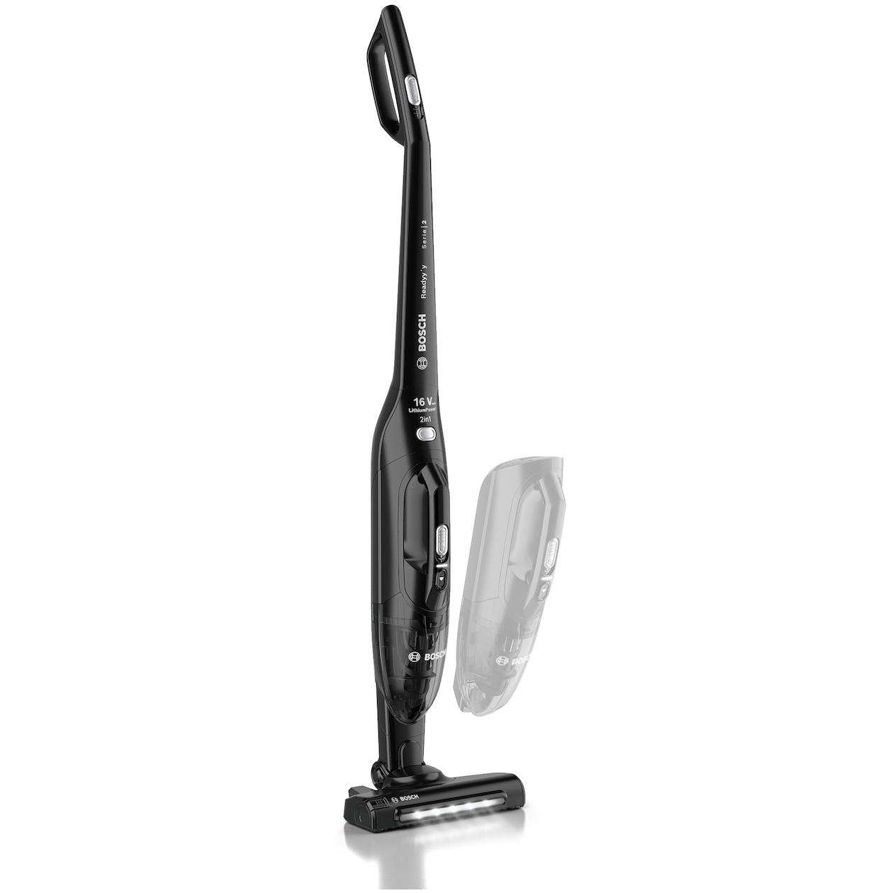 Bosch BCHF216BL Steelstofzuiger zonder zak Zwart