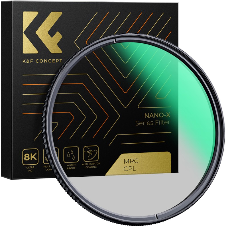 K&F Concept CPL filter Nano X 49mm - hoogwaardige polarisatiefilter met waterbestendige coating