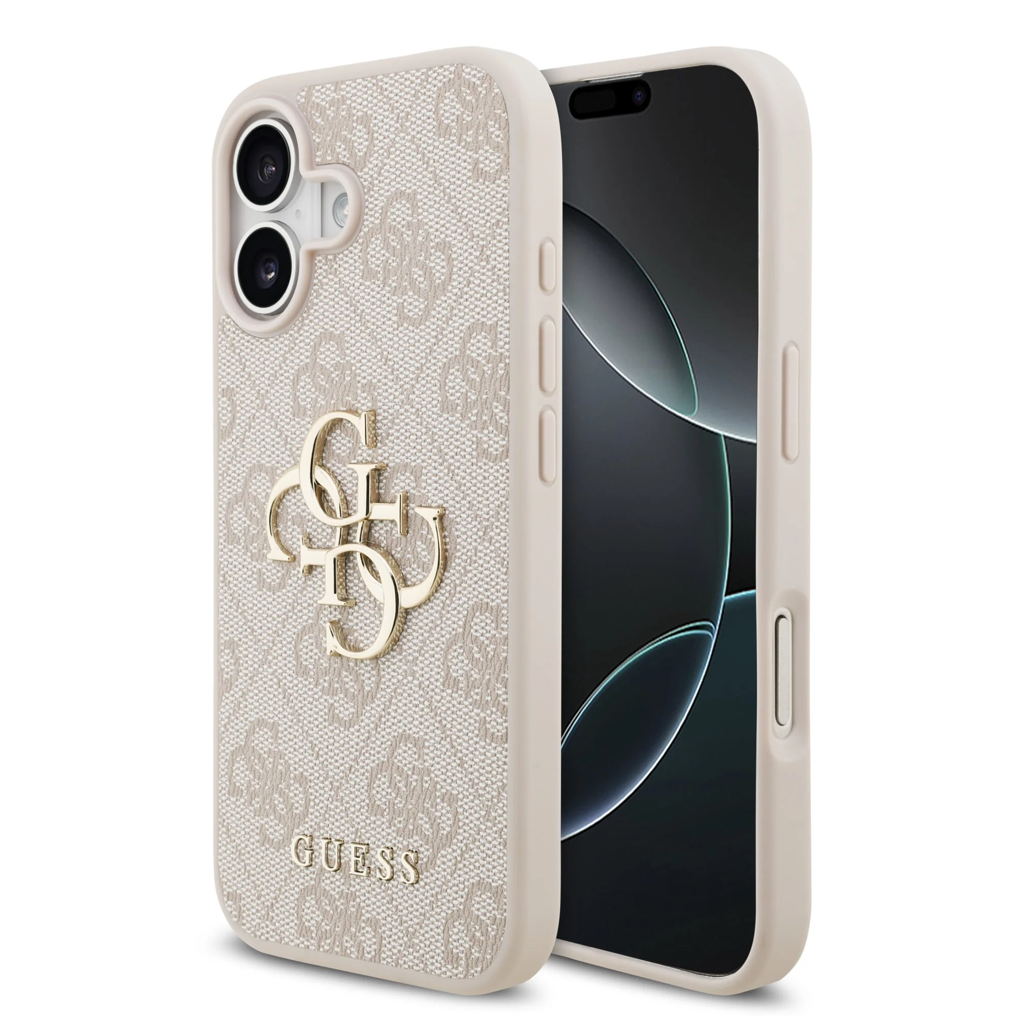 Guess PU 4G Metal Logo Hoesje iPhone 17 - Roze
