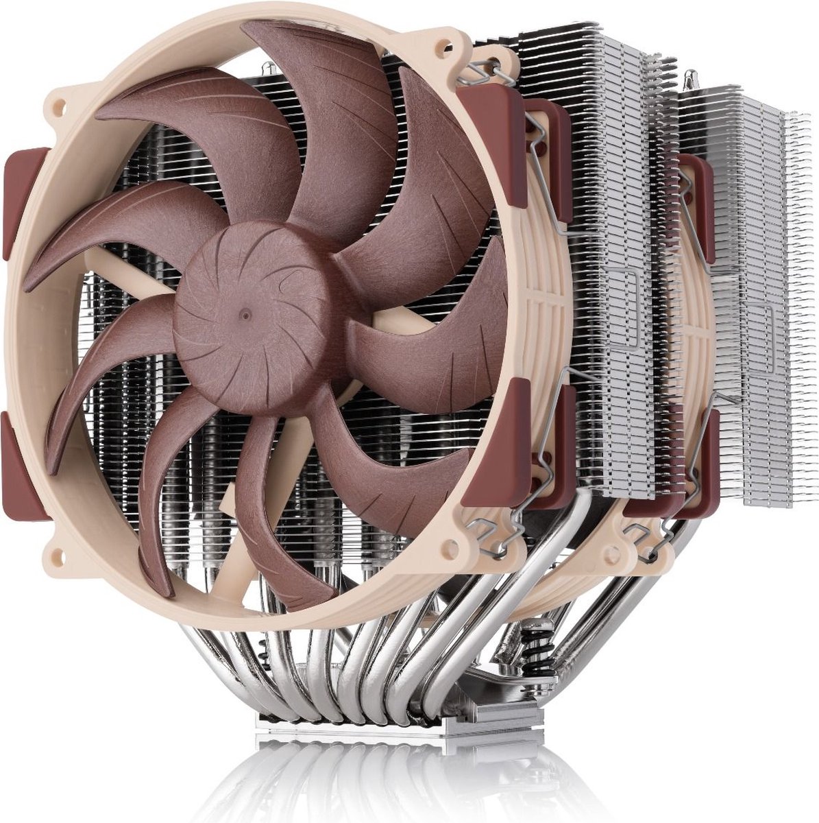 Noctua NH-D15 G2 - Koeler voor processor - 1250 - 1500 omw/min. - 19.7 - 24.8 dBA - voor Intel LGA: 1851, 1700, 1200, 115x - AMD AM5, AM4 - 4-PIN PMW - 2x 2x NF-A14x25r G2 PWM Fan - aluminium, koper - bruin,beige