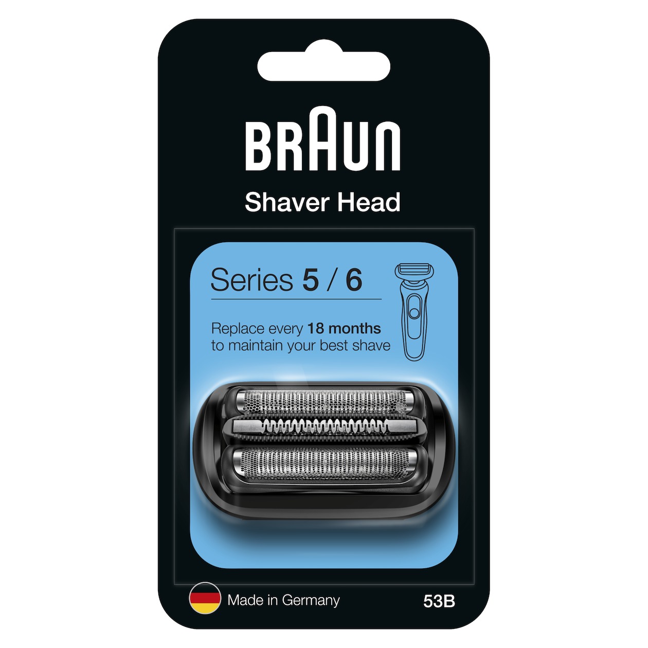 Braun Scheerblad / 53B / Series 5/6 Scheerhoofden Zwart