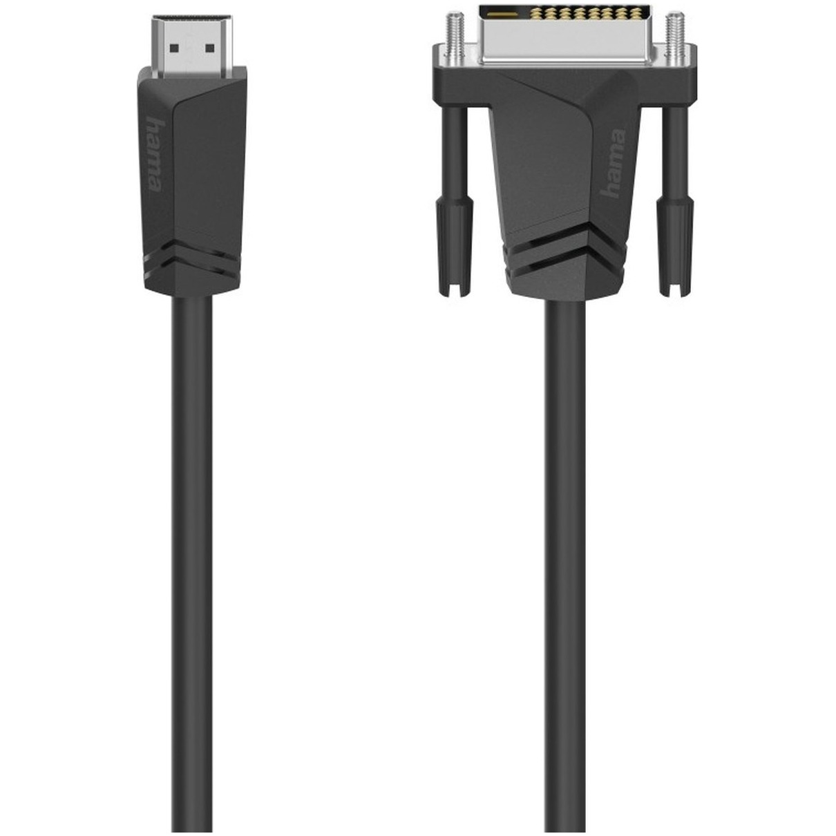 Hama Verbindingskabel, HDMI-stekker - DVI/D-stekker, 1,5 m TV accessoire Zwart