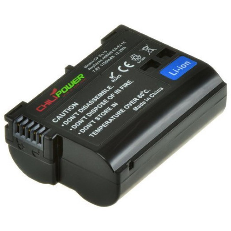 ChiliPower EN-EL15 accu voor Nikon - 1750mAh